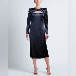 Baum Und Pferdgarten Aneto Long-Sleeve Midi Dress in Navy Blazer Size 6